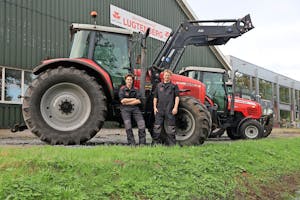Hessel (27, links) en Jan (30) Lugtenberg werden in 2017 eigenaar van Lugtenberg Mechanisatie Oosterwolde, na de overname van het landbouwmachine gedeelte van Graafstra Oosterwolde.