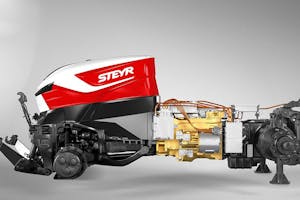 Steyr werkt aan een nieuwe, hybride aandrijflijn en binnen nu en twee jaar zullen de eerste prototypes rondrijden. Foto: Steyr.