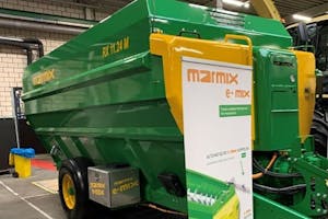 Marmix-importeur Abemec levert in 2023 de elektrisch aangedreven voermengwagen Marmix E-Mix. - Foto's: Abemec