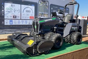 Agtonomy presenteerde de autonome elektrische trekker Telefarmer afgelopen februari op de Amerikaanse vakbeurs World Ag Expo in Tulare, Californië.  - Foto's: Maxence Guillaumot