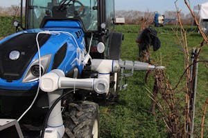 Startup Robotic Perception heeft een gerobotiseerde snoeiarm ontwikkeld voor snoeiwerk in boomgaarden en wijngaarden. - Foto's: René Koerhuis